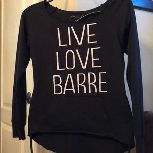 Wide neck Barre sweatshirt